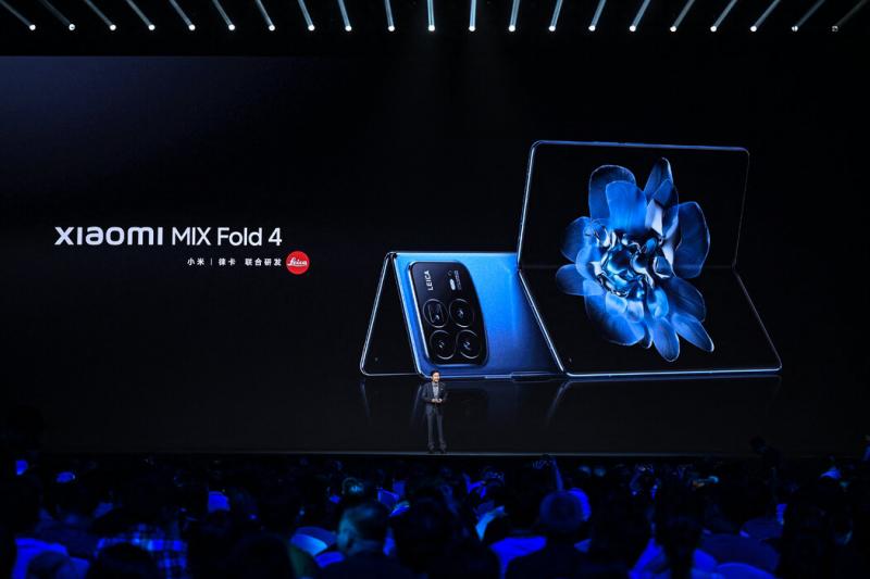 上个月在北京举行的小米新智能手机发布会。