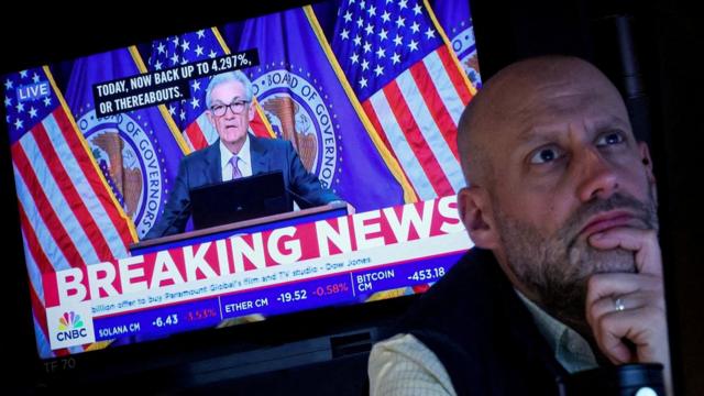 美国证券所交易员正看着美联储的公布(21/3/2024)