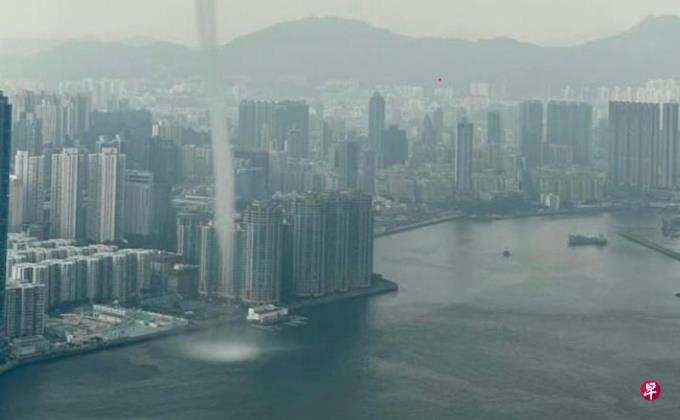 香港维港周六出现水龙卷 自1959年有记录以来首次