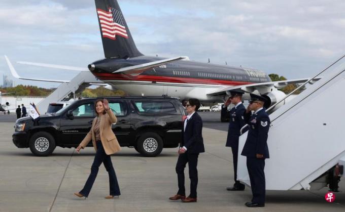 美国总统选举倒计时 哈里斯特朗普同在北卡拉票