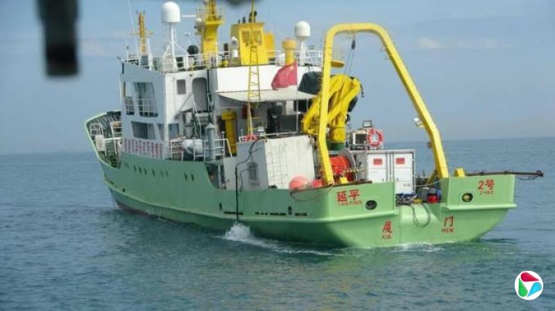 大陆公务船金门海域水下探测 台海巡艇制止驱离