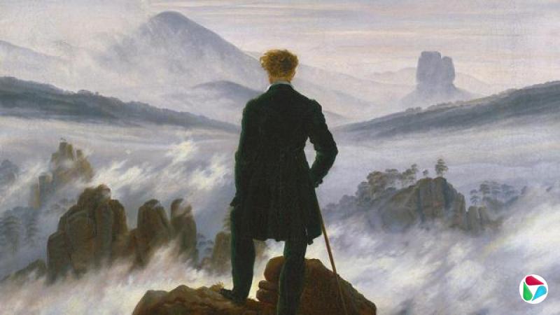 画作《雾海上的流浪者》