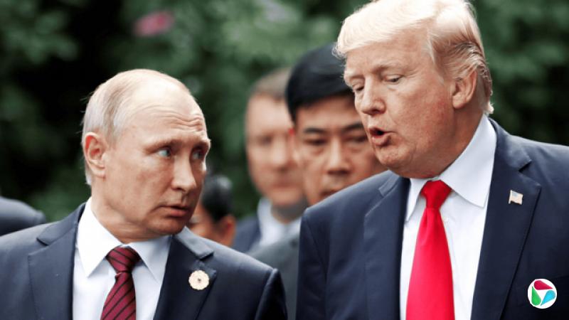 美国总统唐纳德·特朗普与俄罗斯总统弗拉基米尔·普京