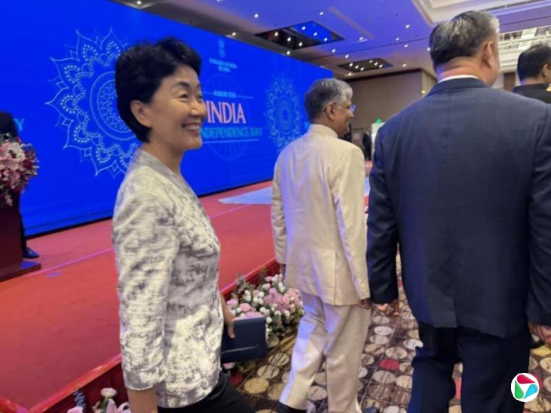 孙海燕出席印度独立日招待会