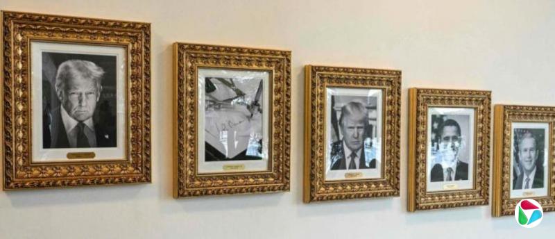 美国历任总统星光大道 拜登肖像“无影” 只见“自动签名笔”