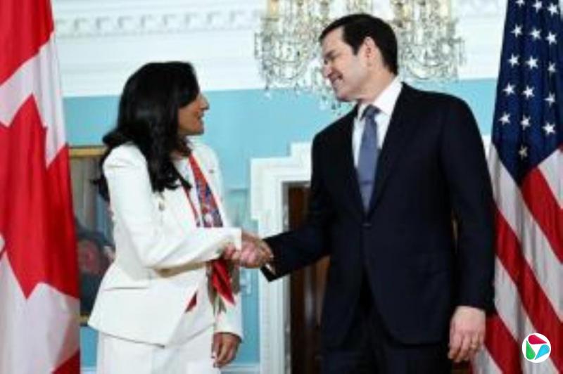 加拿大外长阿南德访华 中国称期待加强战略沟通