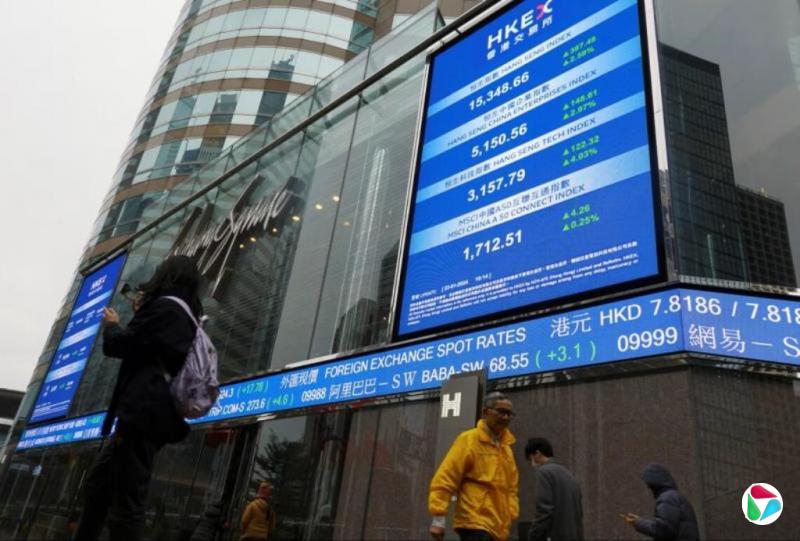 受盈利、AI担忧拖累 恒生科技迈向逾两年最差月度表现