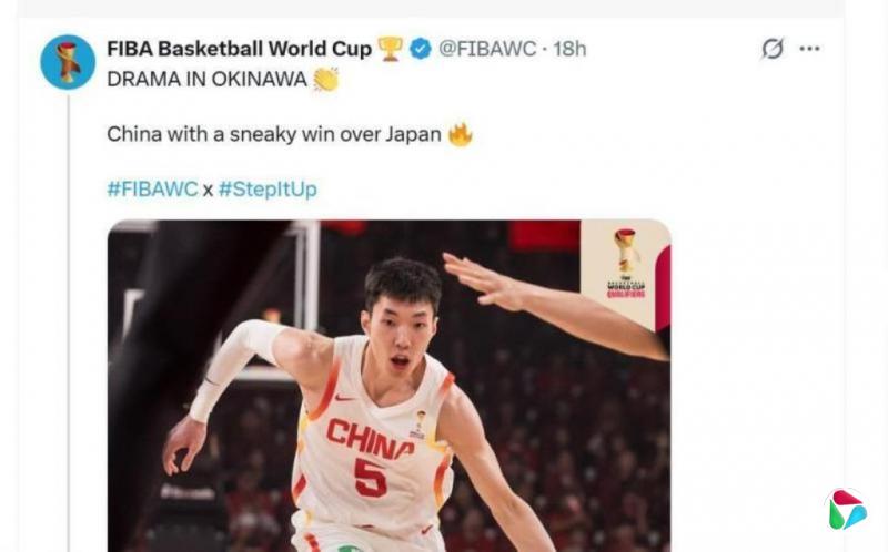 中国男篮逆转胜日本 赛事方社媒用sneaky引球迷不满