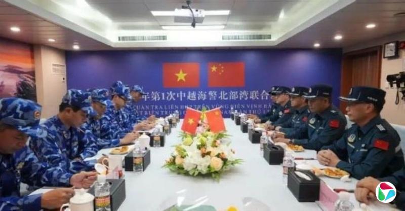 中越海警本周在北部湾联合巡逻