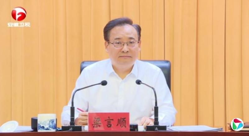 因工作变动,梁言顺辞去安徽省人大常委会主任职务