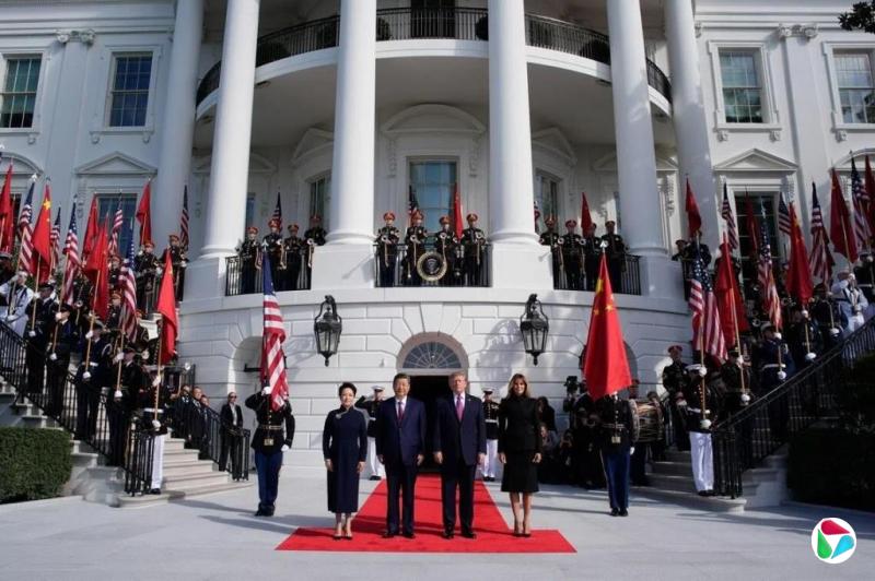 【图集】特朗普白宫隆重迎接习近平