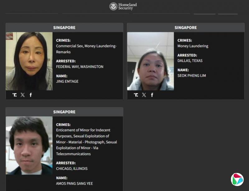 新加坡妇女涉经营卖淫集团 列美国“最恶劣外国罪犯”名单